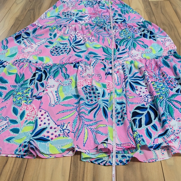 EUC! Lilly Pulitzer Rease Maxi Dress Lilac Rose Chica Ticas Size 4 - Picture 8 of 15